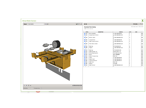 3D parts catalogue screenshot